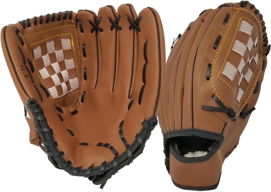 12 1/2 Inch Baseball Glove Right Hand Throw Adult Catcher's Mitt with Durable Leather and Padding