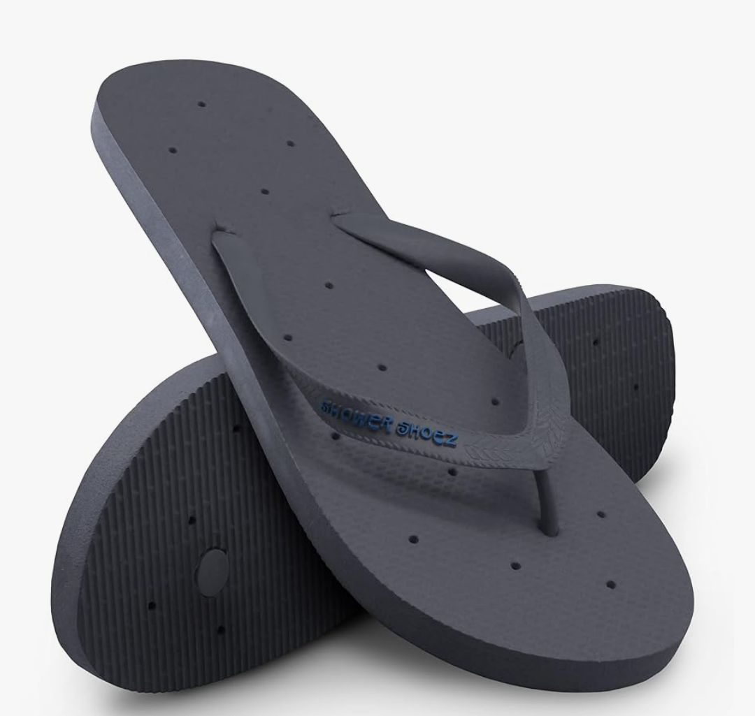 Shower Shoez Men's Non-Slip Gym Pool Dorm Water Sandals Flip Flops