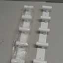 VAEHOLD Hat and Coat Wall Mount Rack - Hooks for Robes, Bags, Keys, and Towels - Bathroom Towel Hanger Organizer (White, T Shape 5 Hooks 2 Pack)