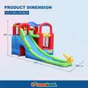 Inflatable Bounce House or Water Slide Wet or Dry with Sun Roof, Ball Pit 30 Balls, Water Gun, Fun Bouncing Area with Basketball Hoop, Long Slide with Climbing Wall, UL Certified Blower Included, 17.5 ft L x 9 ft W x 8.5 ft H