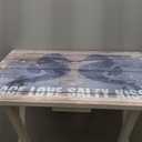 Sintuff Coastal Beach TV Trays Set of 4 with Stand Cape Craftsmen Mermaid Shore Birds Folding Wooden Decorative TV Tray Dinner Tables Farmhouse for Eating on Couch Snack Home Supplies