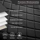 GIANT PANDA Customized Full Set Car Seat Covers Fit for Toyota Rav4 2019 2020 2021 2022 2023 2024 2025 Rav 4 Hybrid (XLE/LE/XLE Premium/Limited), Front and Rear/Back Accessories, Faux Leather (Black)