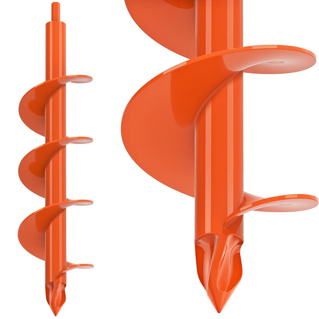 BeneLabel 3.5" x 16" Spiral Hole Drill Auger for Bulb Planting, Post Holes, Beach Umbrella - Fit 3/8" Hex Drills
