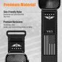 Rugged Nylon for Apple Watch Ultra 2/ Ultra 3 Band Series 11/10/9/8/7/6/5/4/3/SE iWatch Bands Men,Soft Woven Stars-Stripes Flag Wristbands Strap for Apple Watch Ultra 3/2/1 49mm 46mm 45mm 44mm 42mm