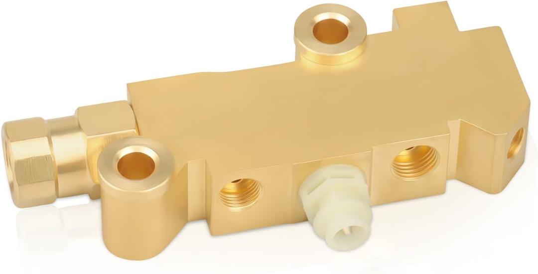 PV4 Brass Brake Proportioning Valve Disc Front/Disc Rear Brakes, 172-1361 Combination Valve Fit for Ford Chevy