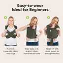 KeaBabies Baby Wrap Carrier Ring Sling - Easy to Wear, Adjustable D-Lite Baby Carrier Newborn to Toddler, Infant Carrying Shirt, Hands Free Bonding, Breathable Fabric Wearing Wrap (Forest)