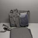 ALSTON Pet Rolling Travel Carrier Rolling Luggage Trolley Case for Pet up to 7.5kg with Handle Four Wheels Shoulder Strap and Cushion for Cat Dog Grey