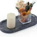 Natural Marble Vanity Tray, Marble Tray for Bathroom countertop,Stone Tray for Storing Perfume, Cosmetics and Jewelry 9.8 * 4.7inch Black