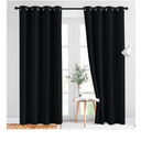 NICETOWN Black Out Curtains for Bedroom 84 inches Long - Light Reducing Thermal Insulated Solid Grommet Curtains/Panels/Drapes for Living Room (Set of 2, W52 x L84)