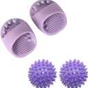 Breathable Half-Sole Rocker Slippers Arch Exerciser Slipper with Ball Lightweight House Slides for Men & Women, Foot Massage & Posture Support (Purple)