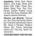 Great Grains Raisins Dates and Pecans Breakfast Cereal, Raisin Cereal with Sweet Dates and Granola Clusters, Non-GMO Project Verified, 16 OZ Box (EXP 02/05/26)