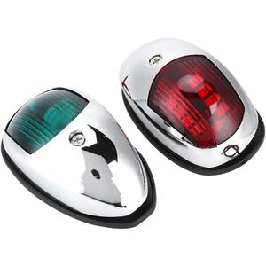 aqxreight LED Marine Navigation Light, Green, Red, Harbor Lamp, Side Mount for Boat, Maximum 20m, aqxreightqsx1z9wg4b