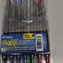 Pilot, FriXion Synergy Clicker Erasable, Refillable, Retractable Gel Ink Pens, Extra Fine Point 0.5 mm, Pack of 7, Assorted Colors