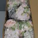 Crowye 16 Bundles Artificial Peony Silk Flower Hydrangea Fake Peony Bouquet Elegant Faux Flowers with Stems for Wedding Table Centerpiece Party Home DIY Decoration(Light Pink)