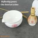 Japanese Matcha Bow with Whisk Holder for Matcha Powder/Matcha Tea/Japanese Matcha (Flower)
