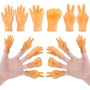 LOKIPA 30PCS Tiny Finger Hands, Mini Rubber Finger Puppets Miniature Small Hands for Finger Puppets Show, Gag Performance, Cute Little Hand Finger for Gifts and Party Favors