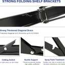 20 Inch Folding Table Hinge, 2Pcs Collapsible Shelf Brackets for Foldable Shelf, Wall Mounted Space-Saving Folding Table Brackets