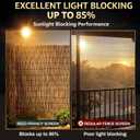 Barydat 2 Pcs 4 x 10 ft Reed Fence Roll, 85% Shade Bamboo Privacy Screen, Natural Decorative Reed Fencing for Outdoor Garden Backyard Patio Balcony