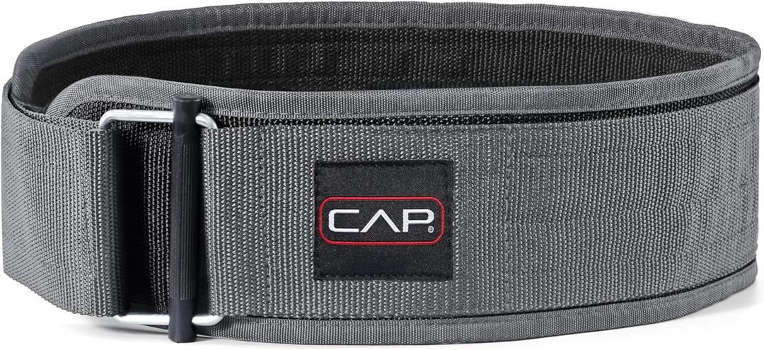 CAP Barbell Premium Nylon Weightlifting Belt | Multiple Options (Large, Gray)