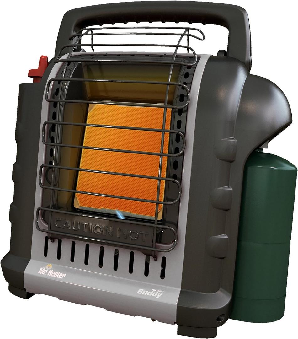 Mr. Heater F232017 MH9BXRV Buddy Grey Indoor-Safe Portable RV Radiant Heater (4,000-9,000-BTU)