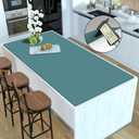 Silicone Mats for Kitchen Counter, 47.3"x23.6"x0.08" Largest Heat Resistant Mat Kitchen Island 2MM Thick Waterproof Countertop Protector Mat Nons-slip Extra Large Counter Mat (Dark Green)