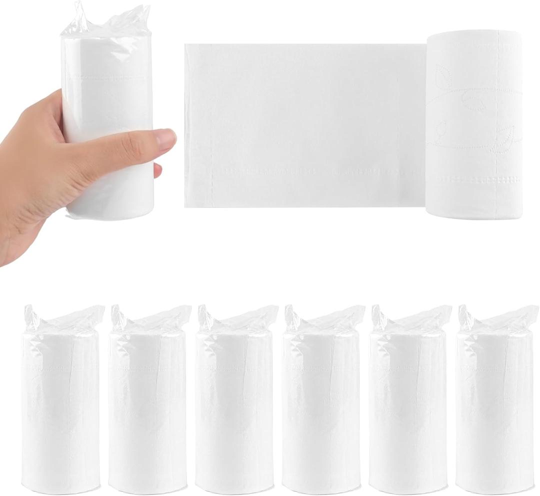 ATROPOS 6 Rolls Travel Toilet Tissue Coreless Portable Toilet Tissue - Compact and Soft, Ideal for Camping, Hiking, Travel, and Outdoor Activities (6)