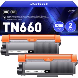 TN660 Toner Cartridge Replacement Compatible for Brother TN-660 TN630 TN-630 HL-L2380DW HL-L2320D HL-L2340DW DCP-L2540DW MFC-L2700DW MFC-L2720DW HL-L2300D HL-L2360DW DCP-L2520DW Printer Black, Pack of 2