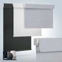 Motorized Blinds for Windows - Hapadif Roller Window Shades with Remote, No-Drill Installation, Cordless Automatic Blinds, Blackout Electric Blinds, Adjustable Height, Easy to Use (Grey, 33.5 x 72)