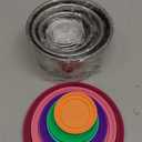 6 Pack Reusable Stainless Steel Snack & Lunch Containers with Lids Set, Round Nesting Salad Container To Go, Metal Food Storage Containers for Lunch Box (Size 38, 24, 12, 6, 4, 2oz)