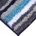 Better Trends Griffie Collection 100% Polyester Tufted Bath Rug, 3 PC Set (17" x 24" | 24" x 36" | 20" x 60"), Navy, 3 Piece Set