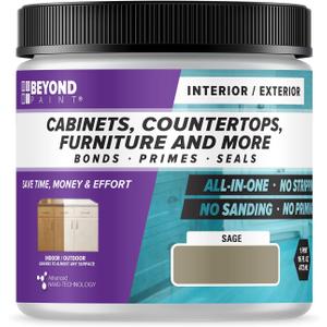 Beyond Paint All-in-One Refinishing Paint, No Sanding, Matte Finish for Cabinets, Countertops, Furniture and Doors, 1 Pint, Sage