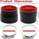 Straight Reducer Coupler Silicone Hose ID 3-3/4-inch to 4-inch 4-Ply with Stainless Steel T-Bolt Clamp for Turbo/Intercooler/Intake Piping