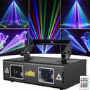 Animation Laser Light DJ Light, World Lite Stage Party Lazer 3D RGB Full Color with DMX512, Music Sound & Remote, Great for Club Party Disco Lights Bar Wedding DJ Stage Lighting