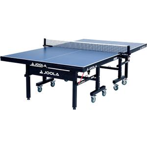 JOOLA Inside Professional MDF Indoor Ping Pong Table with Quick Clamp Table Tennis Net and Post Set - 10 Minute Easy Assembly - Tournament Quality - Foldable with Single Player Playback Mode (Blue)