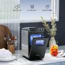 Ecozy Small Ice Maker with Full-Color Panel & Timer Function, 26 lbs/Day