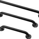 Grab Bar Bundle for ADA Compliance, Matte Black Stainless Steel 1.5" Diameter 3-Piece Set (18", 36", 42") for Commercial Restrooms & Shower Safety Bars for Seniors