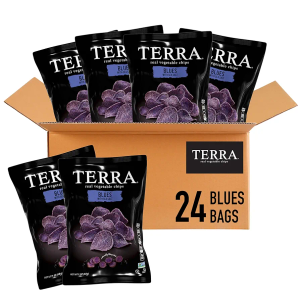 Terra Vegetable Chips, Blues Chips with Sea Salt, 1 Oz (Pack of 24), BB Date: 14/05/2025