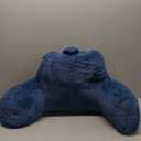 Reading Pillow Large Bed Pillow,Backrest with Arms, Back Support for Sitting Up in Bed, Couch for Lounging Bedrest,Blue
