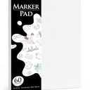 Sketchbook Marker Paper Pad, 90LB/150GSM Thick Sketch Book, 60 Sheets/120 Pages Glue-Bound, Sketch Book for Alcohol Markers, Acrylic Marker, Charcoal Pencil, Ink Pens, Colored Pencil, Oil Pastel
Pack of 4