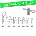 2 x Cotter Pin Assortment Kit,Hincell 302pcs 13 Size Cotter Pins Assortment Kit 304 Stainless Steel R Clips Hardware Pins & Hairpin Cotter Pins Set for Trucks, Engine Repair