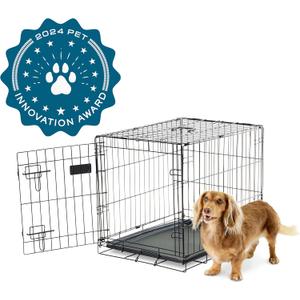 Carlson Pet Products SECURE AND FOLDABLE Single Door Metal Dog Crate, Small, 24.0"L x 18.0"W x 19.0"H