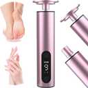 4 x Electric Foot Callus Remover - 9-Speed Adjustable, Callus Remover for Feet with LED Display, Rechargeable & Wireless Pedicure Tools for Dead Skin (Pink)