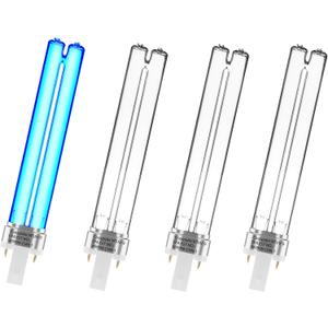 Coospider-repta 4 Pack 9 WATT UVC PL-S9/TUV G23 Base Replacement UV Light Bulb for Outdoor Pond Clarifier Compatible with JUP-01 UVE9 CF400 CF500 UVCP-9 UV Light for Aquarium