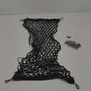 Premium Quality Adjustable Elastic Cargo Net Universal Stretchable Truck Net with Hooks,Storage Bag for Car, SUV, Truck, Pickup Trucks Black 35x16in