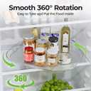 LAMU Lazy Susan Turntable Organizer for Refrigerator Organizers and Storage Fridge Organization, Condiment Organizer for Kitchen, Table Top, Cabinet, Pantry, Countertop, 14.56''x11'', 2 Pack