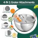 Nicdiet Mixing Bowls with Airtight Lids, Stainless Steel Mixing Bowl Set with 3 Metal Nesting Bowls, Colander & Grater, Non-Slip Bottoms, Size 1.5, 2.5, 5 QT, Great for Mixing & Serving, Black