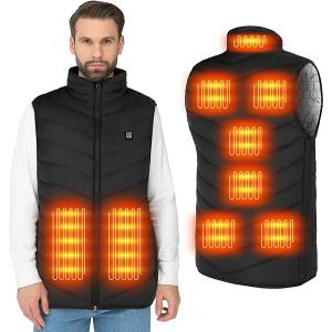 Heated Vest for Men Women 9 Heating Zones Lightweight Heated Jacket with 3 Heat Levels USB Charging No Battery