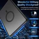 OWKEY Magnetic Case for 7" Kindle Paperwhite 12th Gen 2024 and Kindle Colorsoft - with AirBag Compatible with iPhone MagSafe, Black