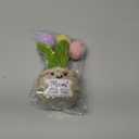 Tiny Detalles Mini Crochet Tulip Flower, Birthday Gifts for Mom from Daughter Son, Valentine Mothers Day for Bonus Mom Step Mama, Cute Flower Crochet for Desk Decor
