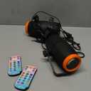 18W Pinspot Light, RGBW Mirror Disco Ball Spotlight with Remote Control, Manual Focus 4 in 1 LED 16 Light Colors, Super Bright Stage Lighting for Party Club Bar Wedding, Modern Orange, 2 Pack